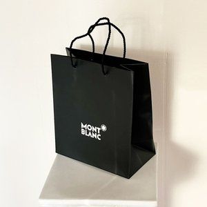Authentic MONTBLANC Shopping Bags, Original Brand Gift Bag, 10x9x5"